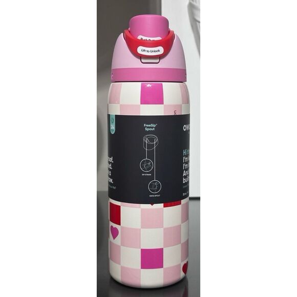 Owala COLOR DROP “CHECK ME OUT” 32oz FreeSip Water Bottle - Picture 3 of 5